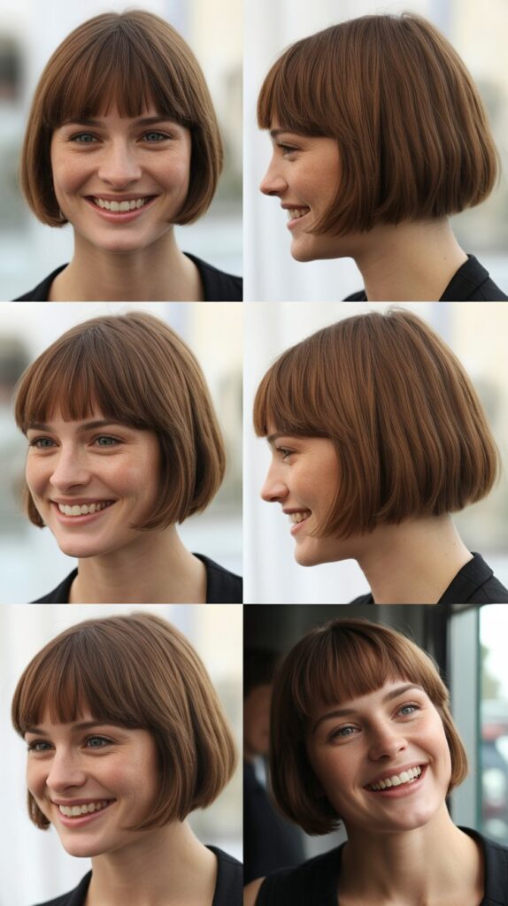 Blunt French Bob With Straight-Across Bangs