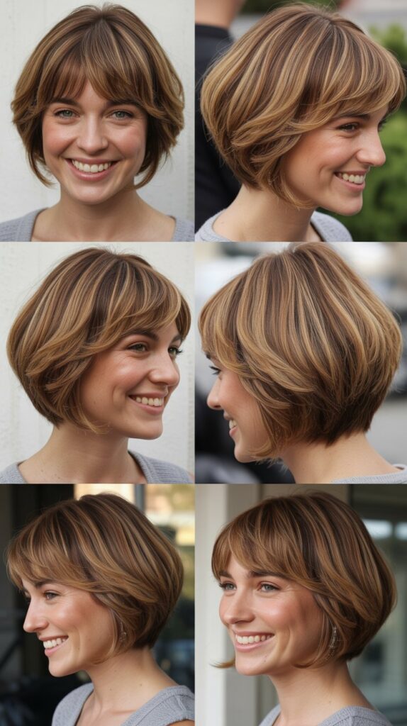 Layered Bob with Tapered Bangs
