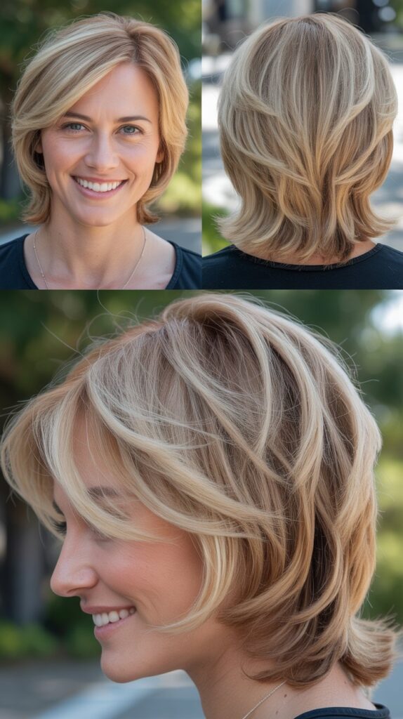V-Shaped Layers With Face-Framing Highlights