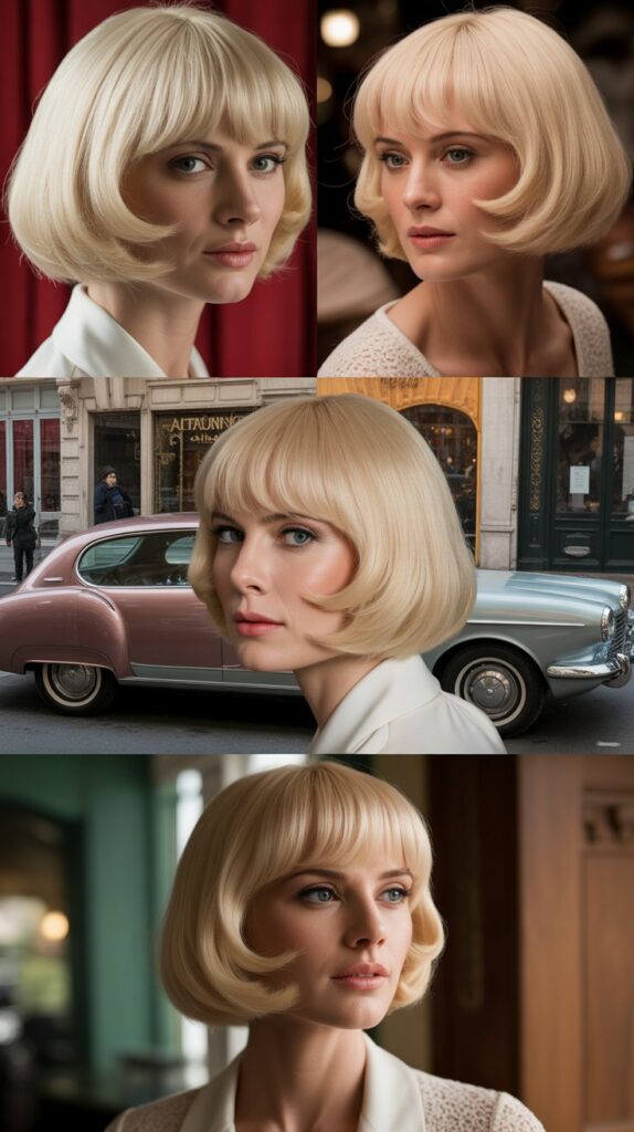 33 French-Inspired Bob Hairstyles With Fringe That Look Timeless 14 Chin-Length Bob With Swoopy Fringe