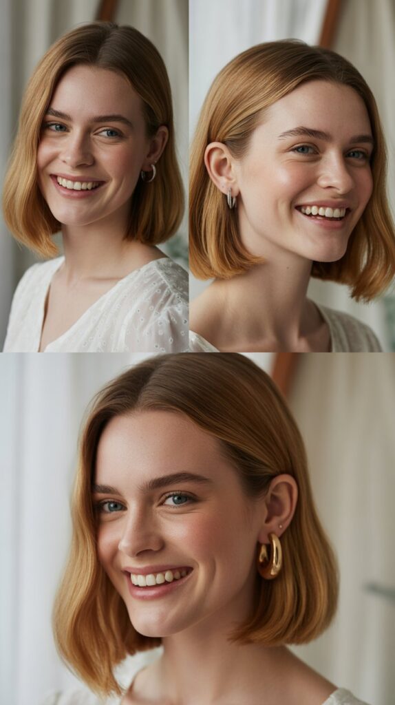 Tucked Behind Ears Long Bob