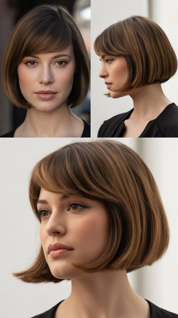 Medium Bob with Rounded Fringe
