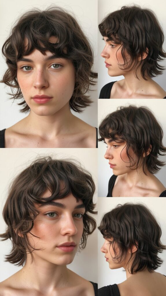 34 Gorgeous Medium-Length Hair With Bangs Ideas for a Modern Update 19 Messy Lob with Choppy Fringe