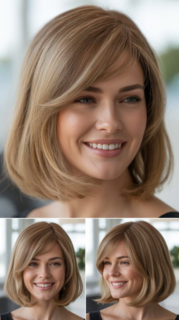 Layered Bob with Long Side Bangs