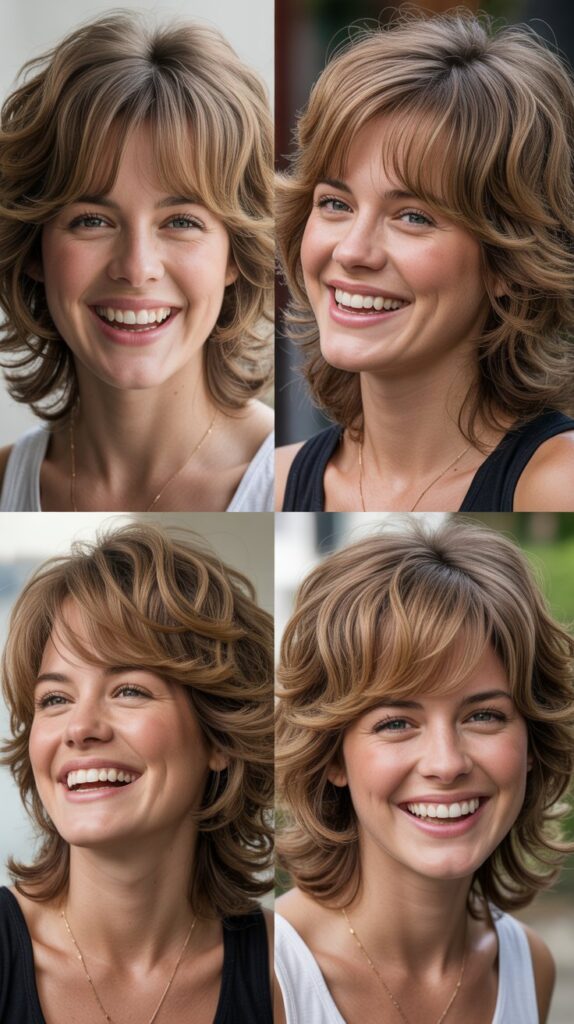 Textured Bangs with Bouncy Layers