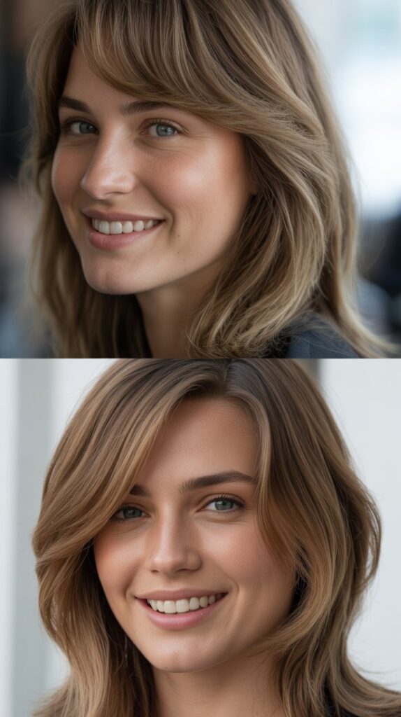 Soft Bangs Transitioning to Layers