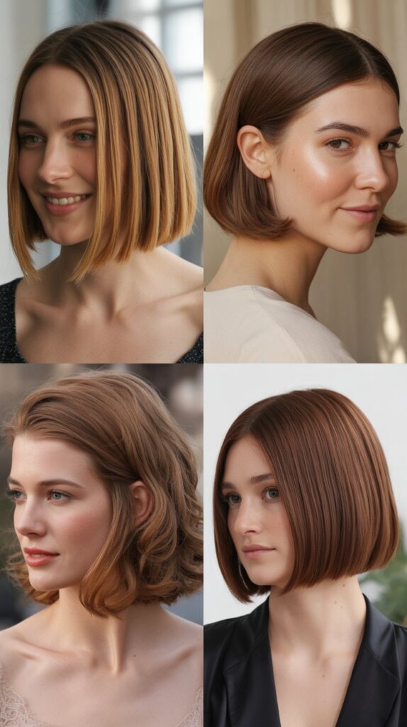 Sleek Long Bob with Tucked Behind Ears