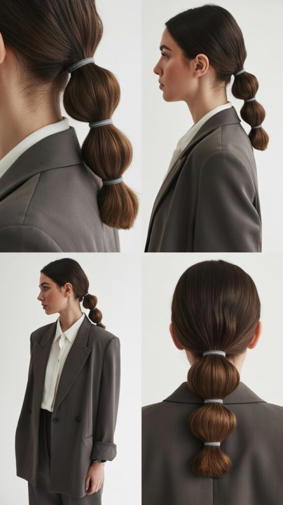 33 Elegant Formal Medium-Length Hairstyles Perfect for Special Occasions 25 Bubble Ponytail with Volume