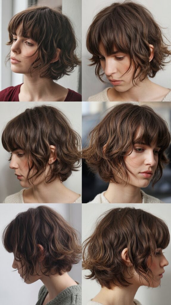 34 Gorgeous Medium-Length Hair With Bangs Ideas for a Modern Update 32 Tousled Bob with Piecey Bangs