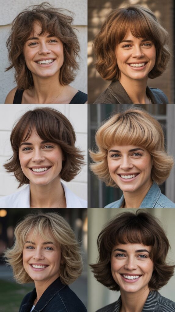 Shaggy Bangs for Retro-Modern Fusion