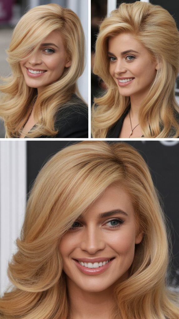 Long Layers with Swoopy Bangs