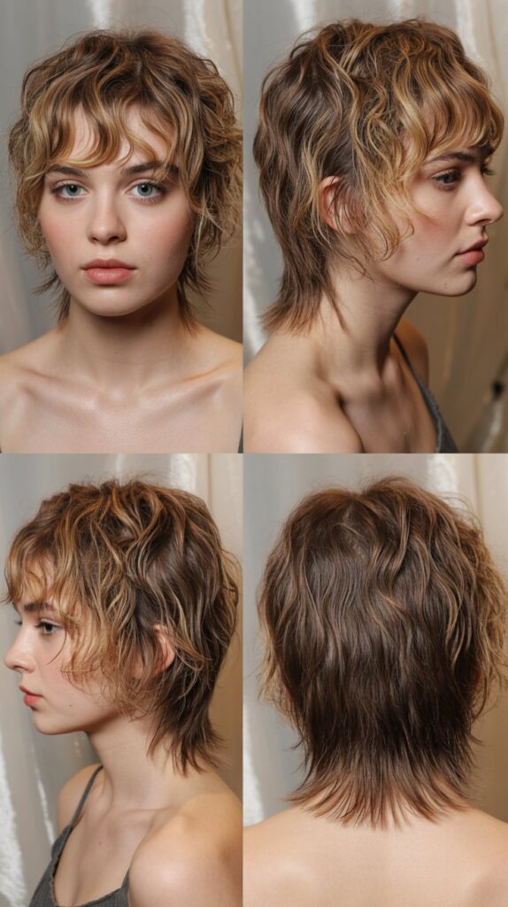 Grunge-Inspired Shag With Choppy Bangs