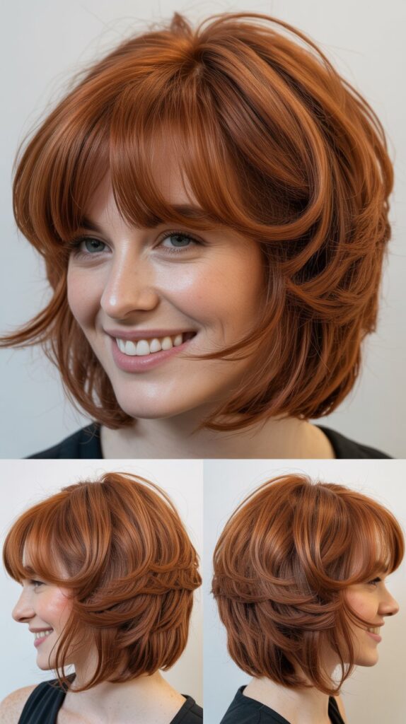 Graduated Layers with Choppy Bangs