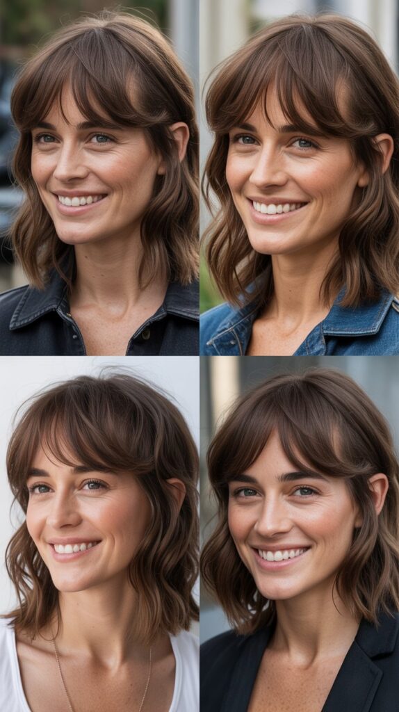 Piecey Bangs with Loose, Lived-In Waves