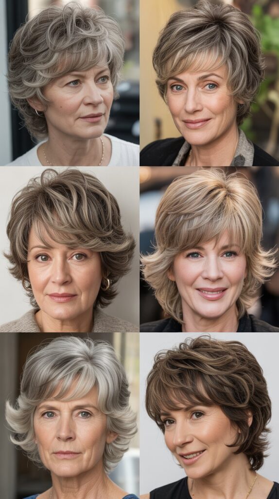 37 Wispy Bangs for Women Over 50 That Instantly Soften the Face 17 Layered Wispy Bangs with Volume