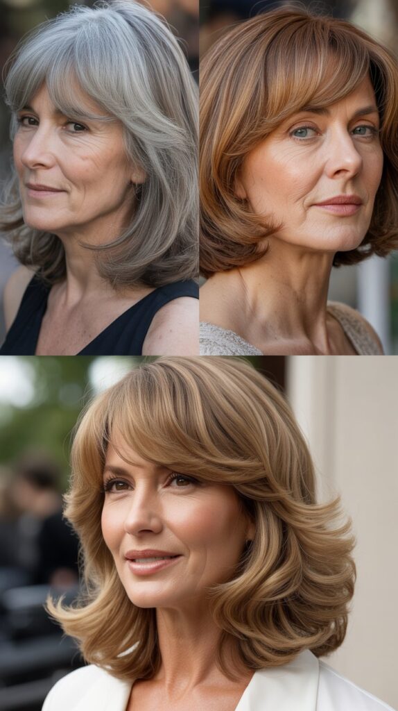 37 Wispy Bangs for Women Over 50 That Instantly Soften the Face 14 Blended Wispy Bangs