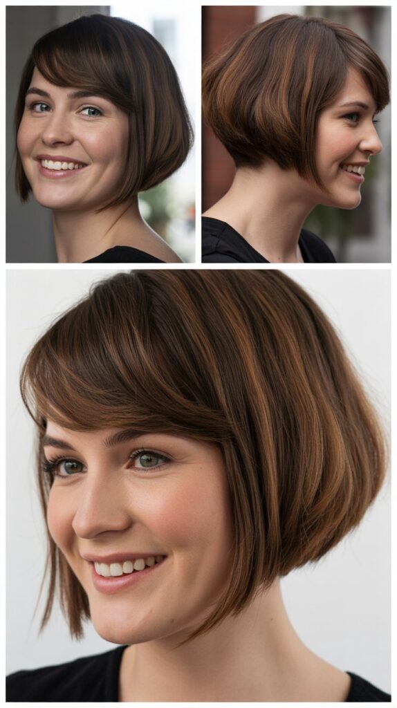 33 French-Inspired Bob Hairstyles With Fringe That Look Timeless 3 Asymmetrical Bob With Side-Swept Fringe