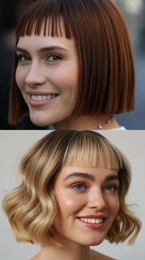 Long Bob with Baby Bang Fringe