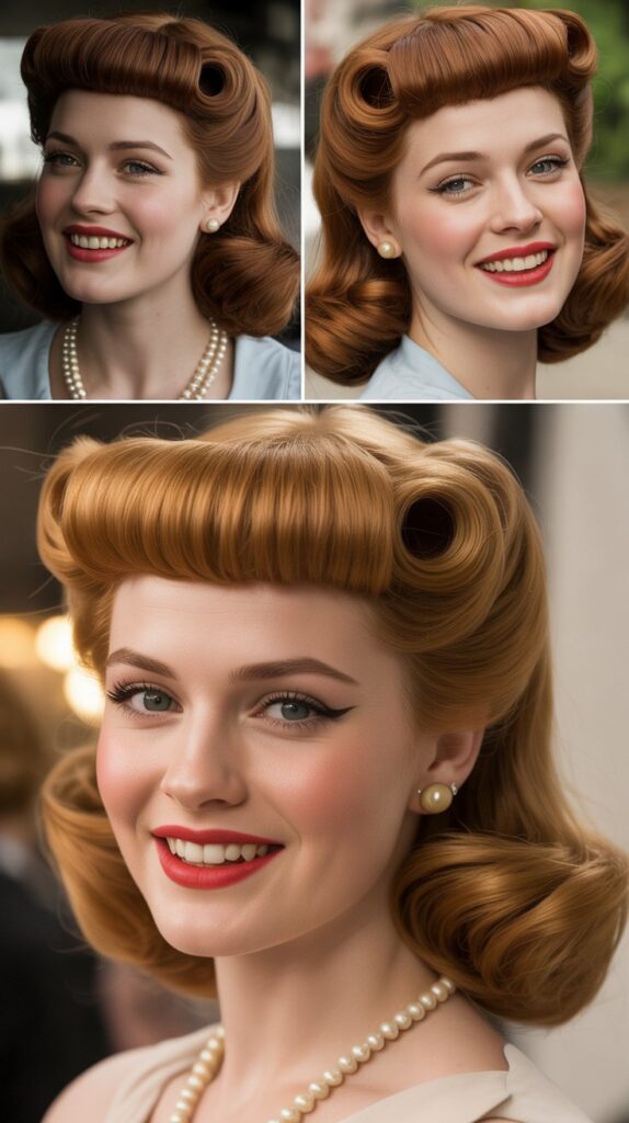 Pin-Up Style Rolled Bangs