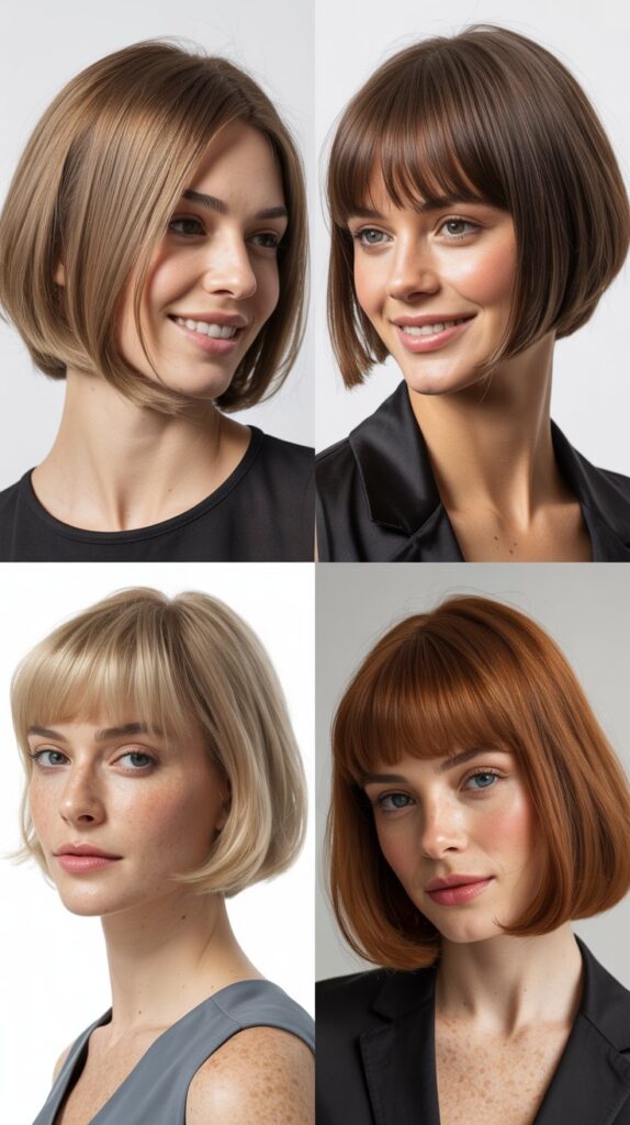 Fresh Bob With Long Contemporary Bangs