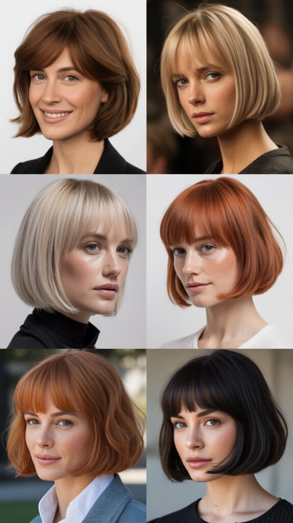 33 French-Inspired Bob Hairstyles With Fringe That Look Timeless 16 Stacked Bob With Graduated Fringe