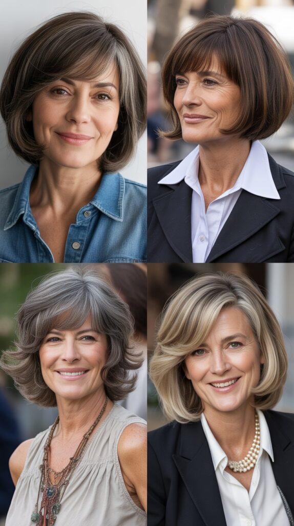 Asymmetric Long Bangs with Medium Layered Bob