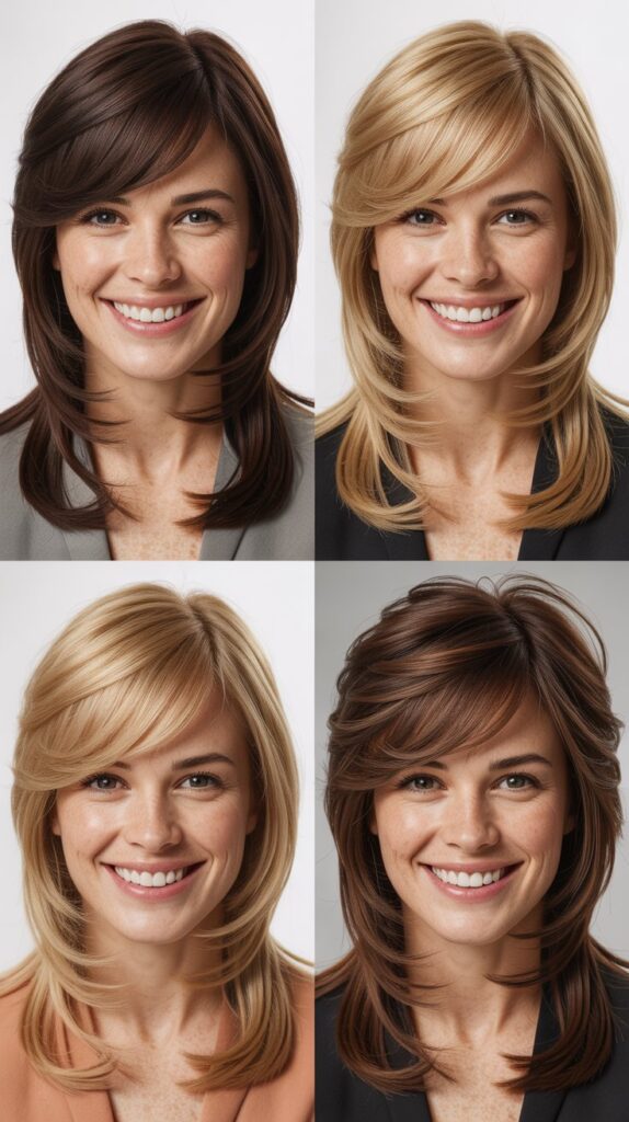 V-Shaped Layers With Angled Front Sections