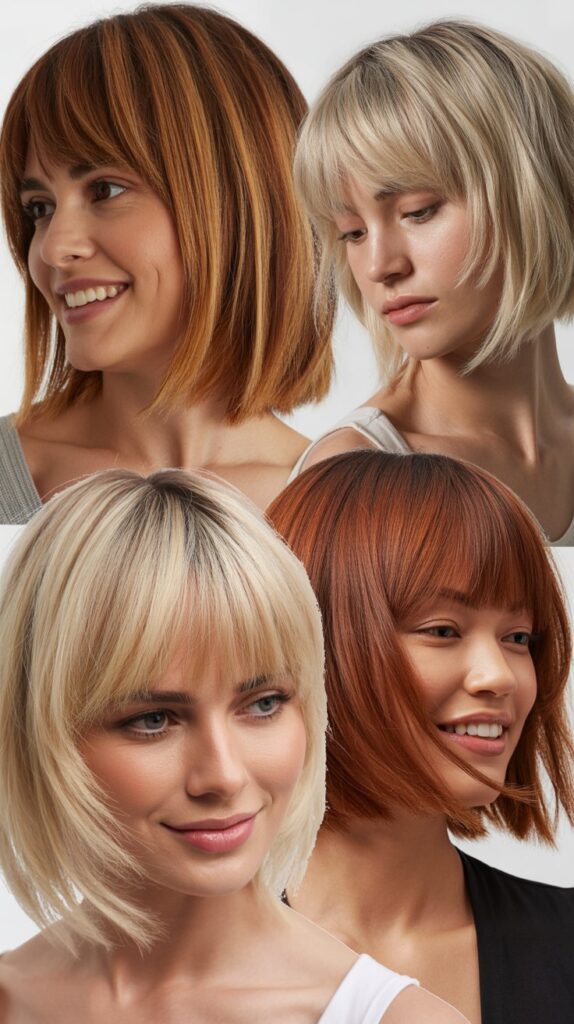 Long Bob with Piecey Bangs and Razored Ends