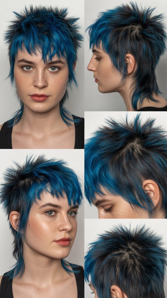 Punk-Inspired Spiky Shag With Micro Bangs