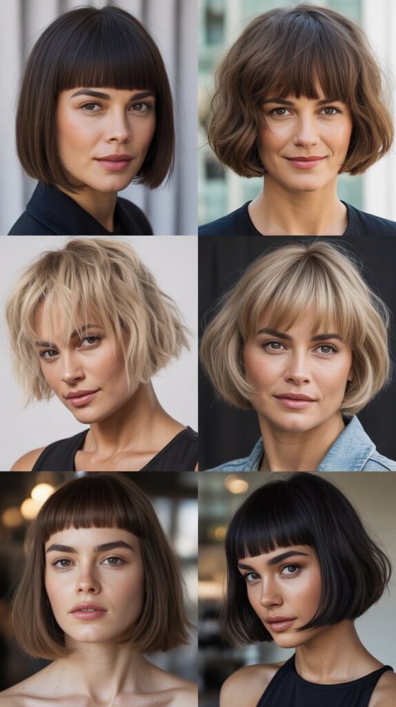 Confident Bob With Long Statement Bangs