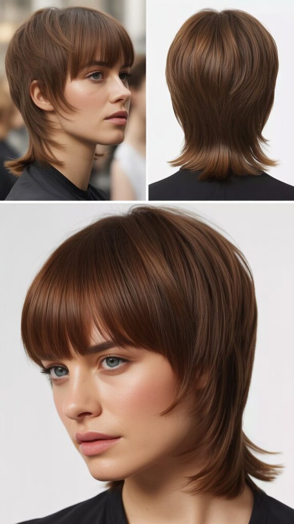 Stacked Layers with Blunt Bangs