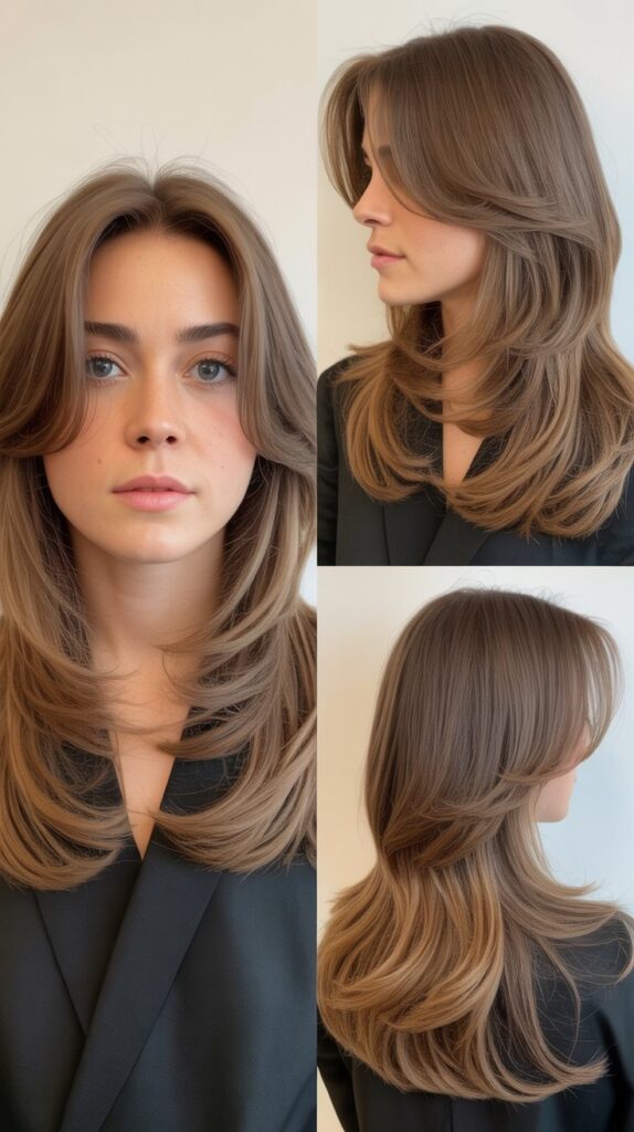 33 Best Long Haircuts With Flowy Front Layers 1 Classic Face-Framing Layers