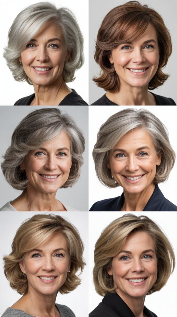 Side-Swept Layers with Face-Framing Medium Cut