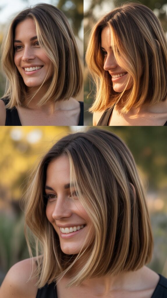 Long Bob with Balayage Dimension