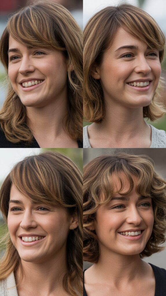 Long Side Bangs with Medium Hair