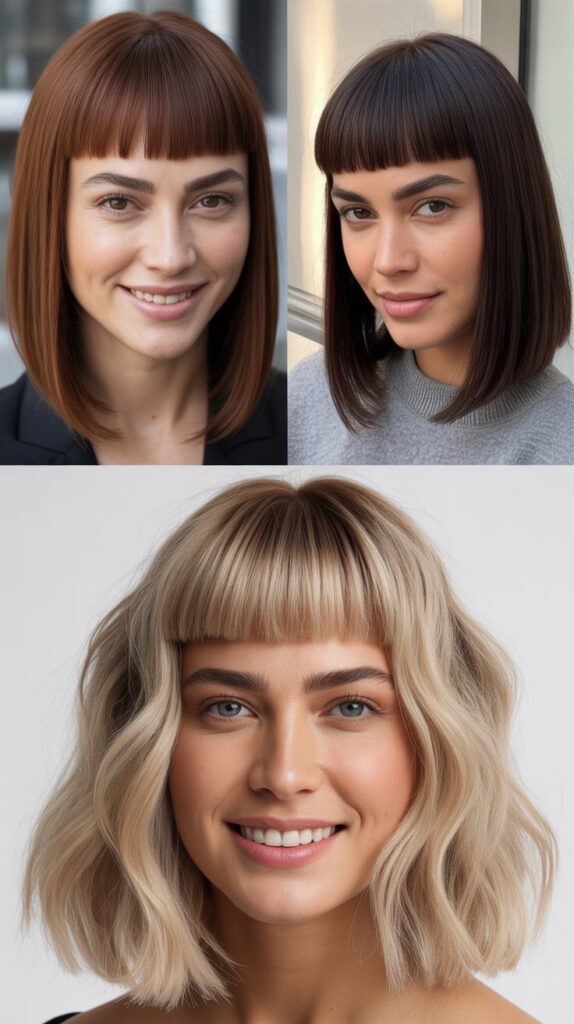 Long Bob with Blunt Micro Bangs