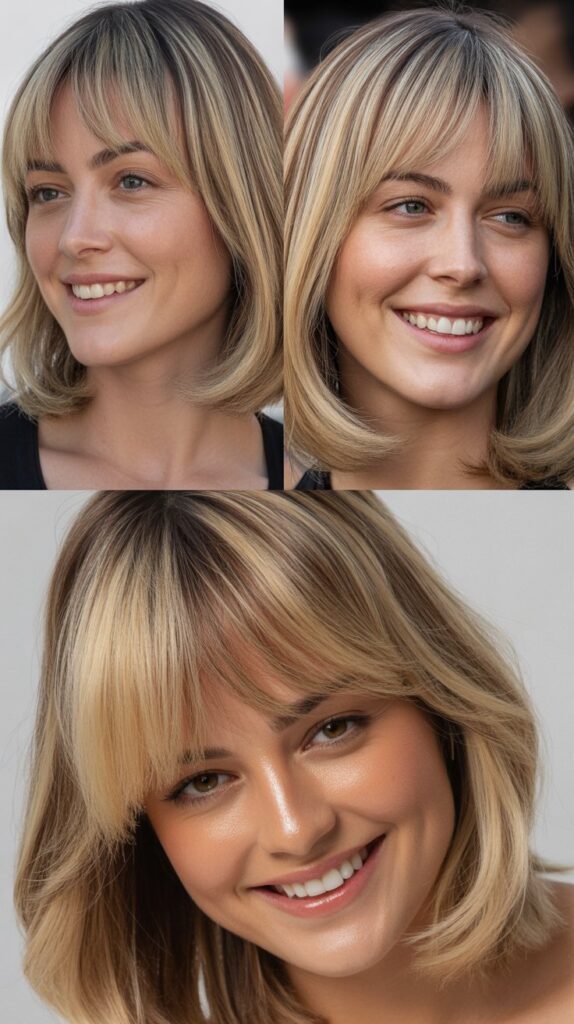 Money Piece Curtain Bangs