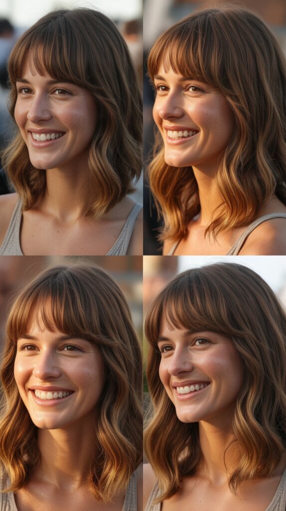 Tapered Bangs for Gradual Transition