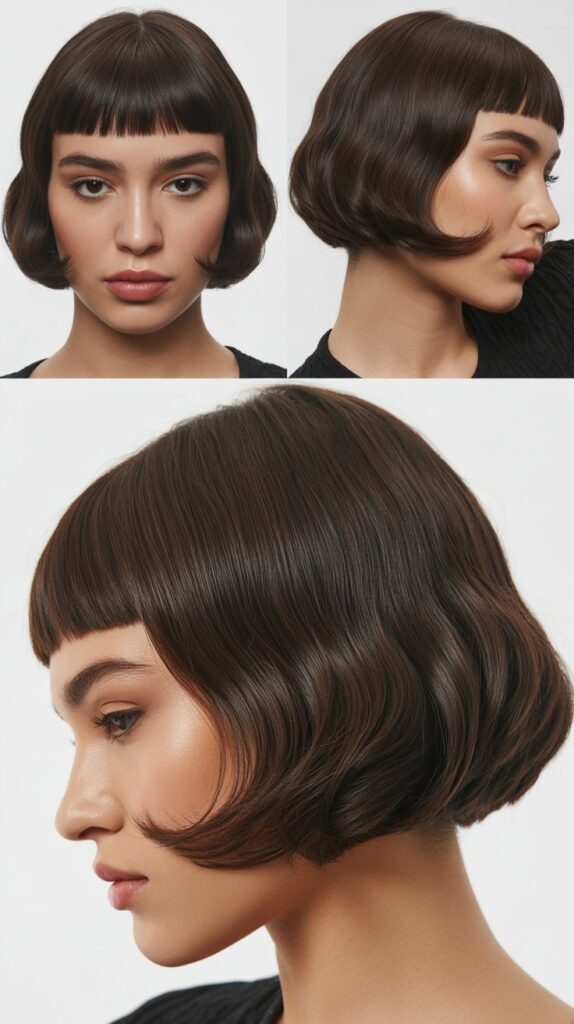 34 Gorgeous Medium-Length Hair With Bangs Ideas for a Modern Update 10 Graduated Bob with Baby Bangs