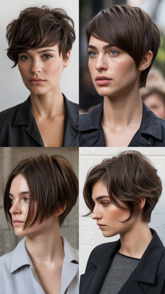 51 Best Haircuts for Thick Hair (Layered, Medium, Shoulder-Length) 35 Layered Pixie Bob