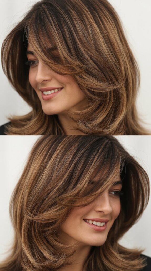 Long Layers with Face-Framing Lowlights