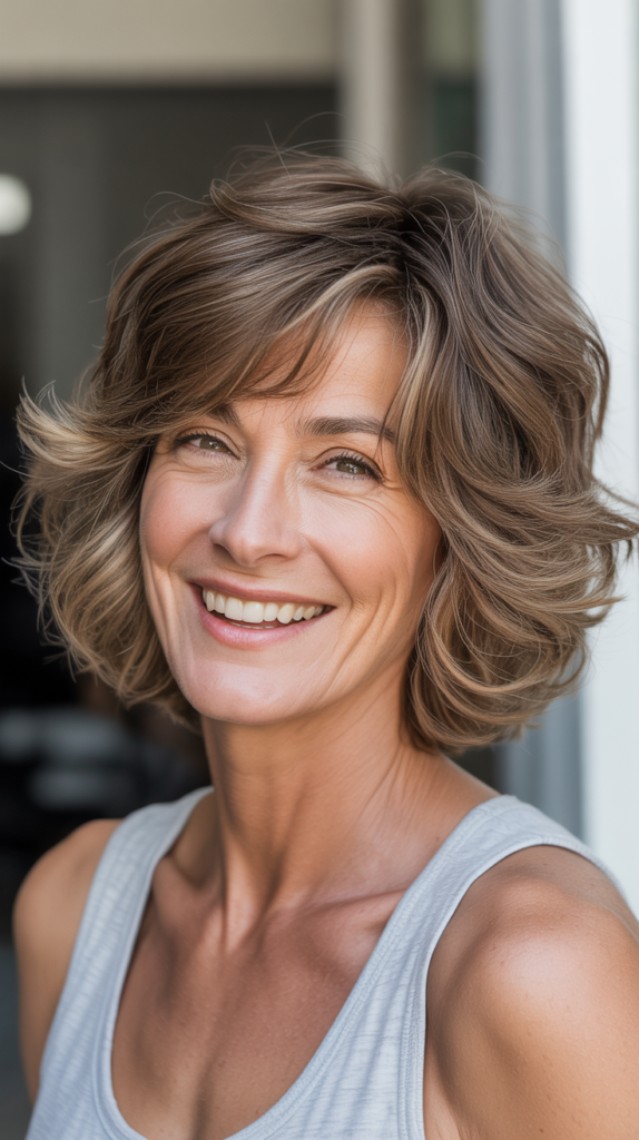 Messy Bob with Tousled Waves