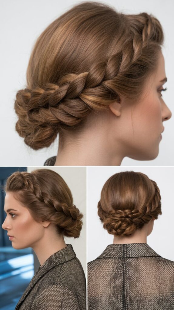 33 Elegant Formal Medium-Length Hairstyles Perfect for Special Occasions 22 Twisted Rope Braid Updo