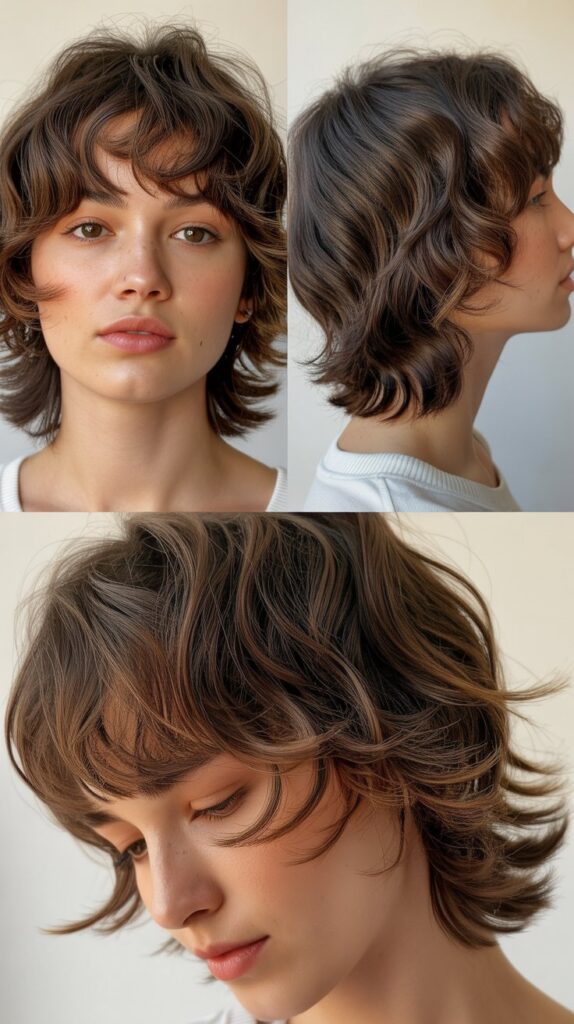 Undone Layers With Textured Bangs