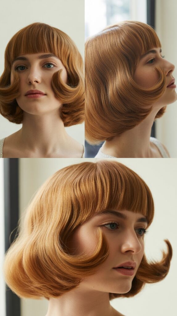 Rounded Bangs with Medium Flip