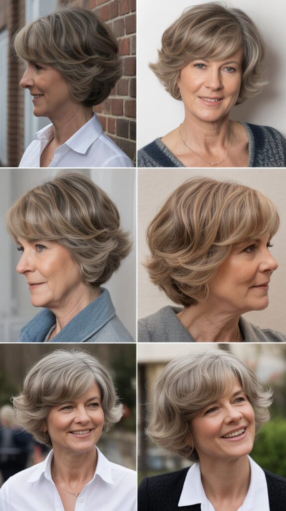 37 Fresh Short Bob Ideas for Women 50+ with Delicate Hair 8 Feathered Bob with Soft Ends