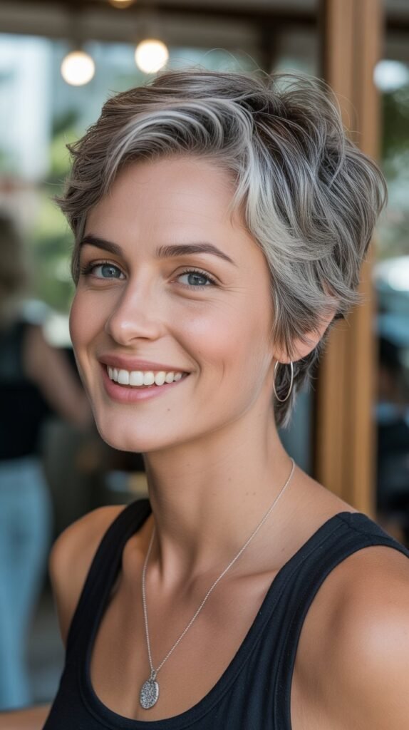 The Natural Gray Pixie
