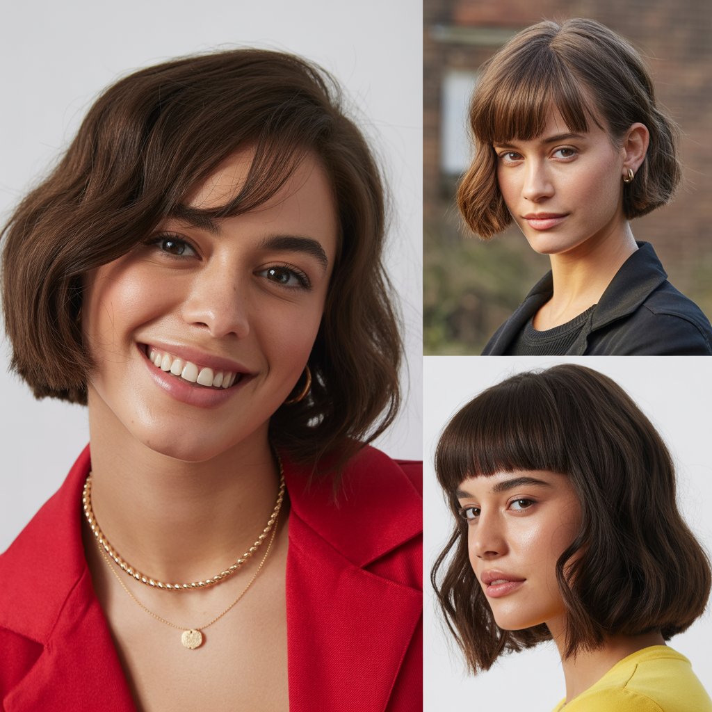 Blunt Cut Bob with Angled Side Bangs