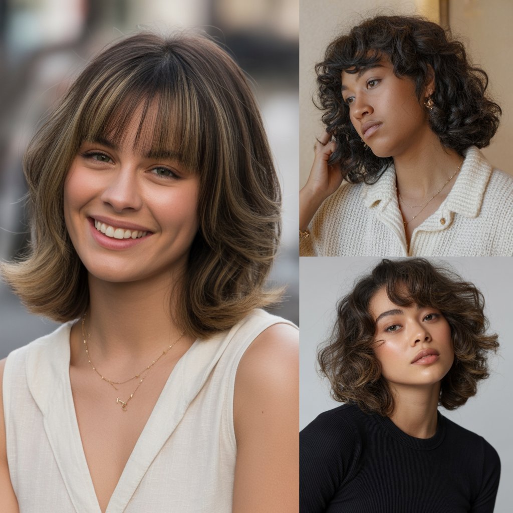 Classic Layers with Rounded Bangs for Traditional Appeal