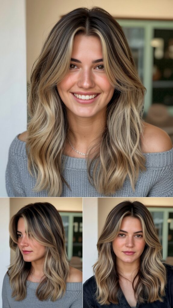 Face-Framing Layers With Balayage Dimension